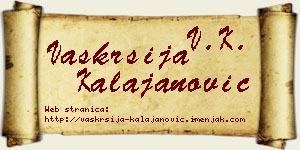 Vaskrsija Kalajanović vizit kartica